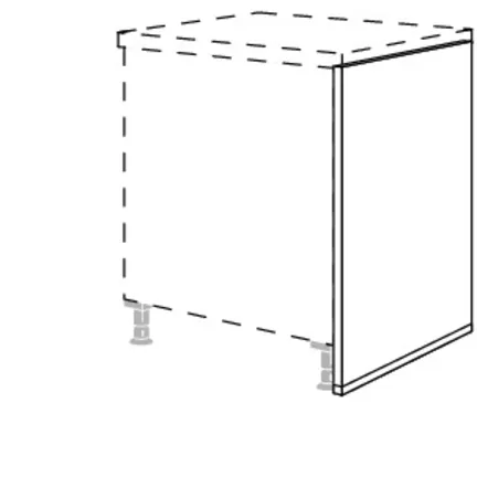 Joue de fin de ligne pour la planification avec un plan de travail de 700 mm de UW86-69 Brit Cuisines Joue de fin de ligne pour la planification avec un plan de travail de 700 mm de UW86-69 1
