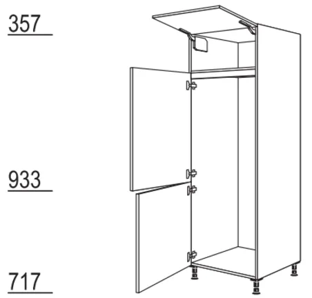 Armoire réfrigérateur / congélateur GD145-1 Brit Cuisines Armoire réfrigérateur / congélateur GD145-1 3