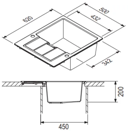 FRANKE : Evier à encastrer Sirius S2D 611-62, en tectonite  carbone 87502 Brit Cuisines FRANKE : Evier à encastrer Sirius S2D 611-62, en tectonite  carbone 87502 1
