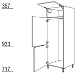 Brit Cuisines Armoire réfrigérateur / congélateur GD145-1 3